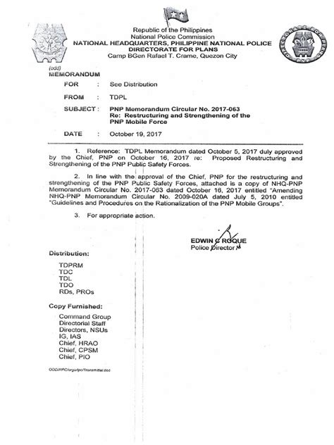PNP Memorandum Circular No. 2017.